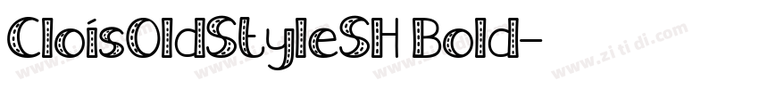 CloisOldStyleSH Bold字体转换